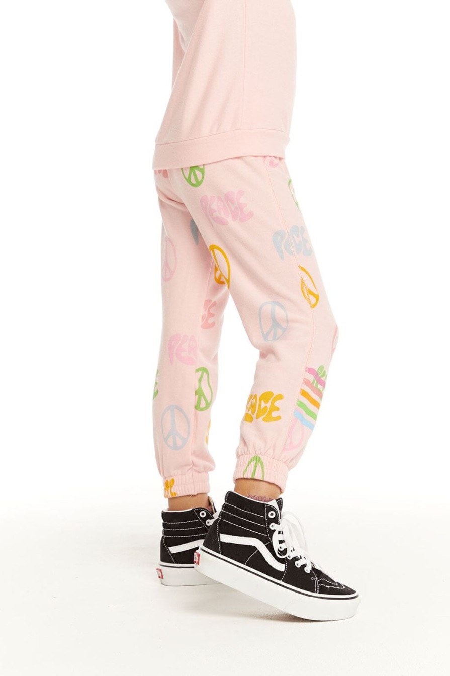 Child Chaser | Peace Pink Joggers