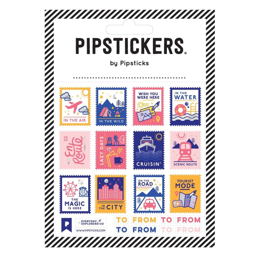 Lifestyle Pipsticks | Travel Stamps Sticker Sheet