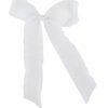 Accessories Bows Arts | White Ruffle Satin Long Tail Bow