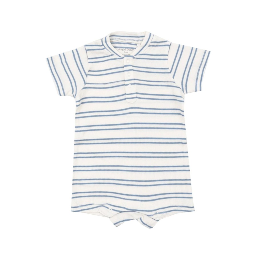 Baby Angel Dear | Anchor Rib Stripe Romper