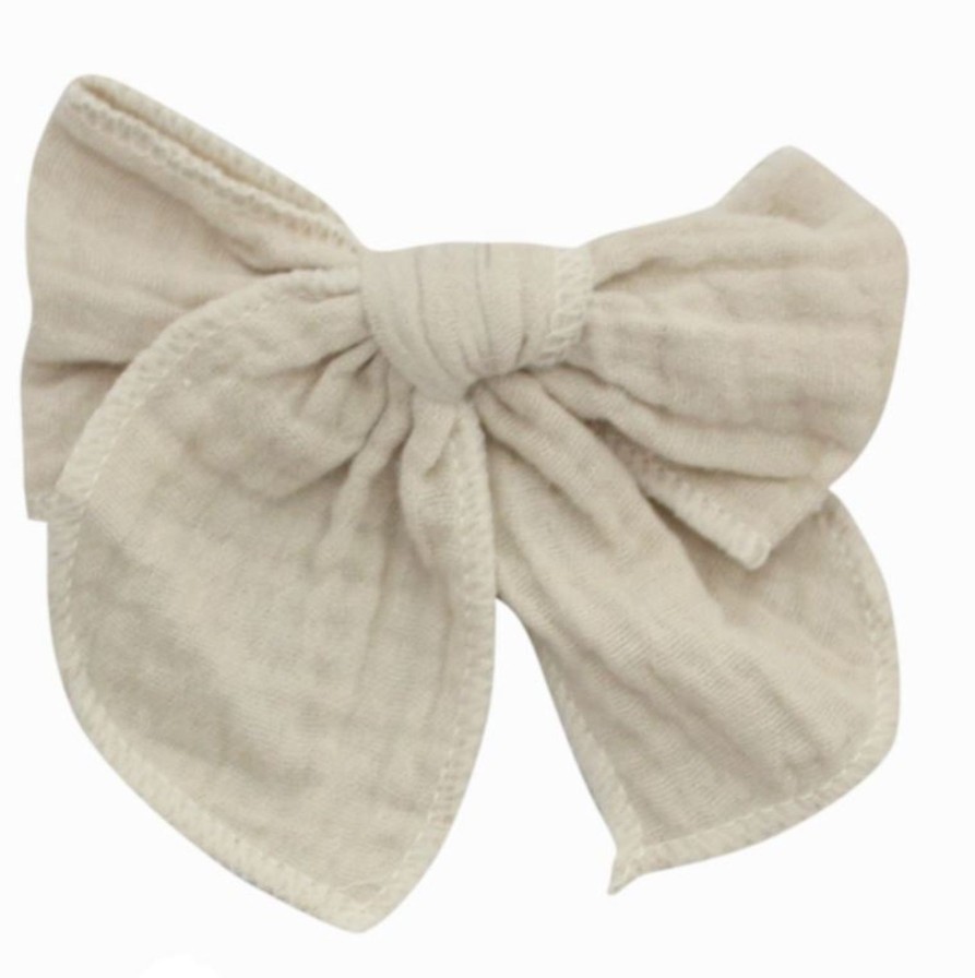 Accessories Bows Arts | Cream Gauze Bow