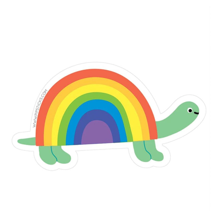 Lifestyle Pipsticks | Rainbow Turtle Vinyl Sticker