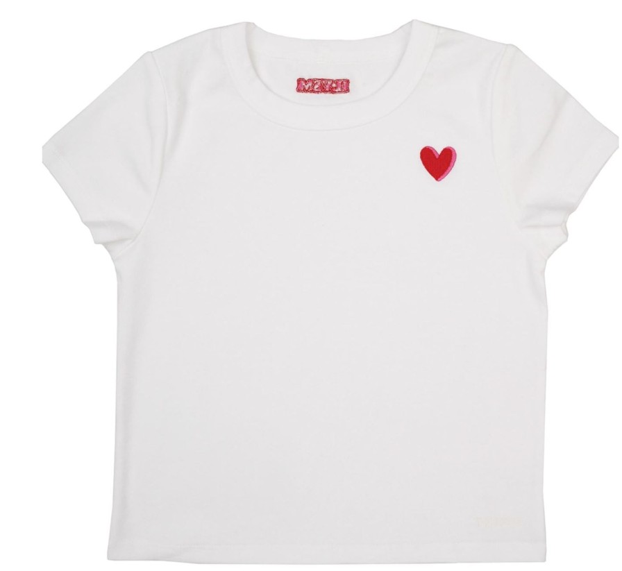 Tween Iscream | Ilysm White Heart Tee