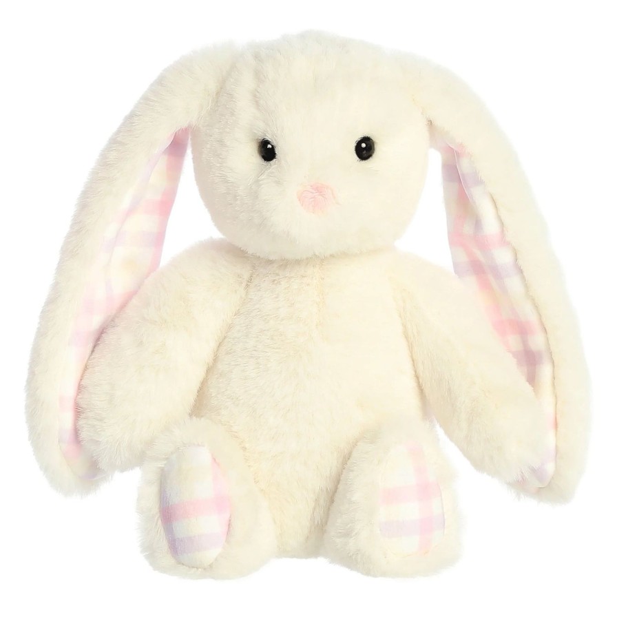 Lifestyle Aurora | 9" Cream & Pink Gingham Bunny