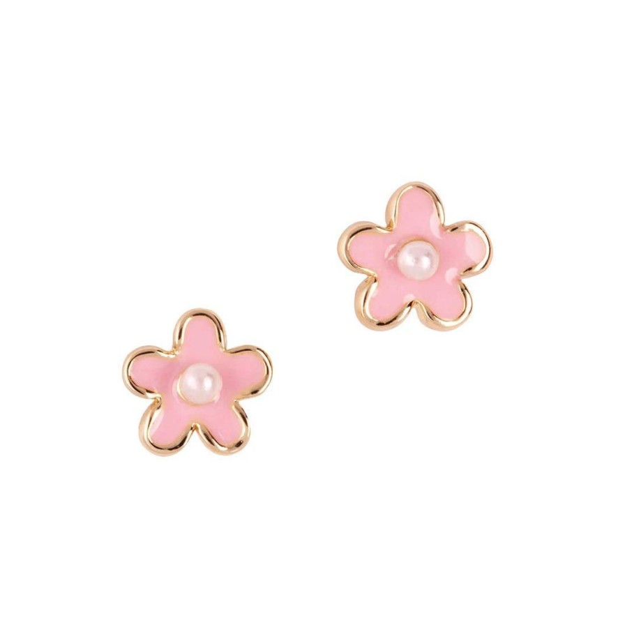 Accessories Girl Nation | Pink Fancy Flower Earrings