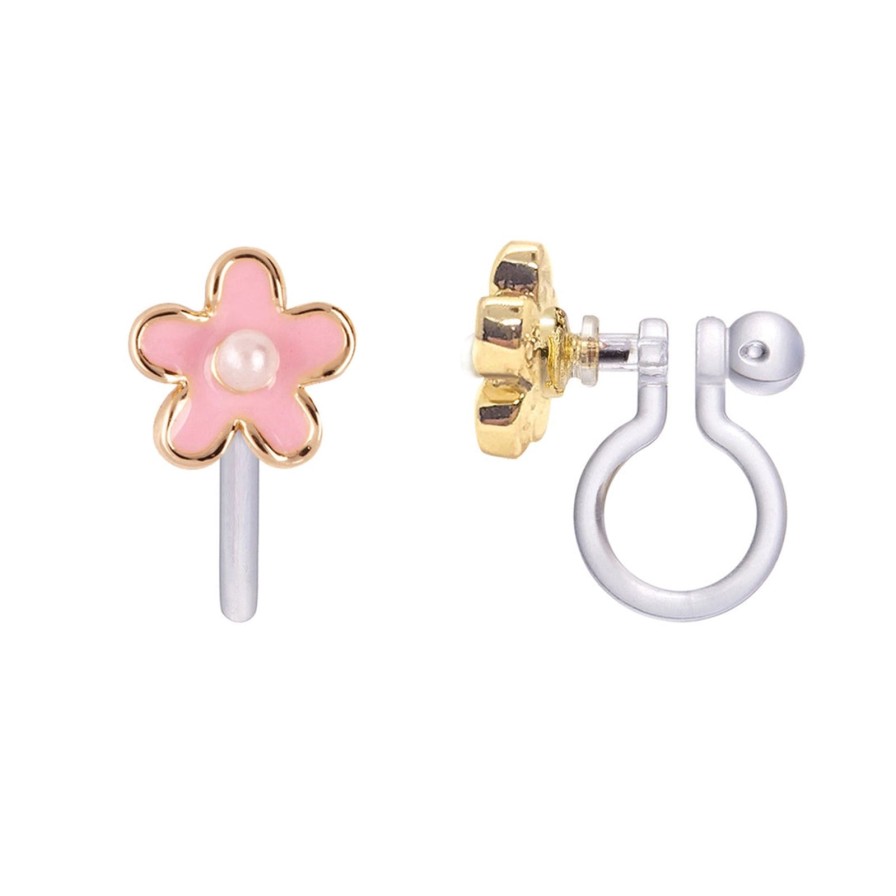 Accessories Girl Nation | Pink Fancy Flower Earrings