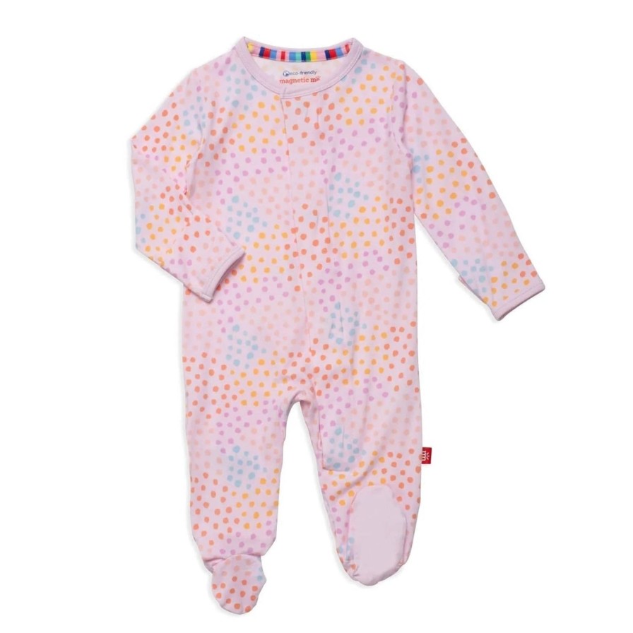 Baby Magnetic Me | Pink Sparkle Magnetic Footie