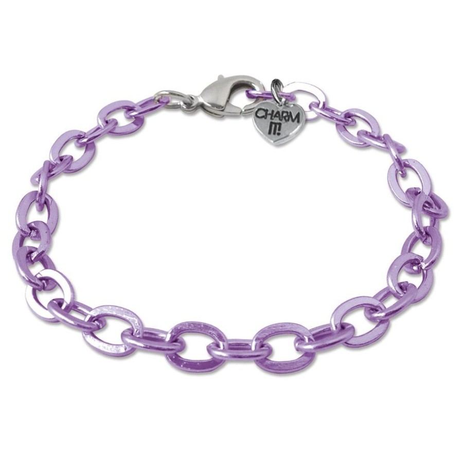 Accessories Charm It | Purple Chain Bracelet