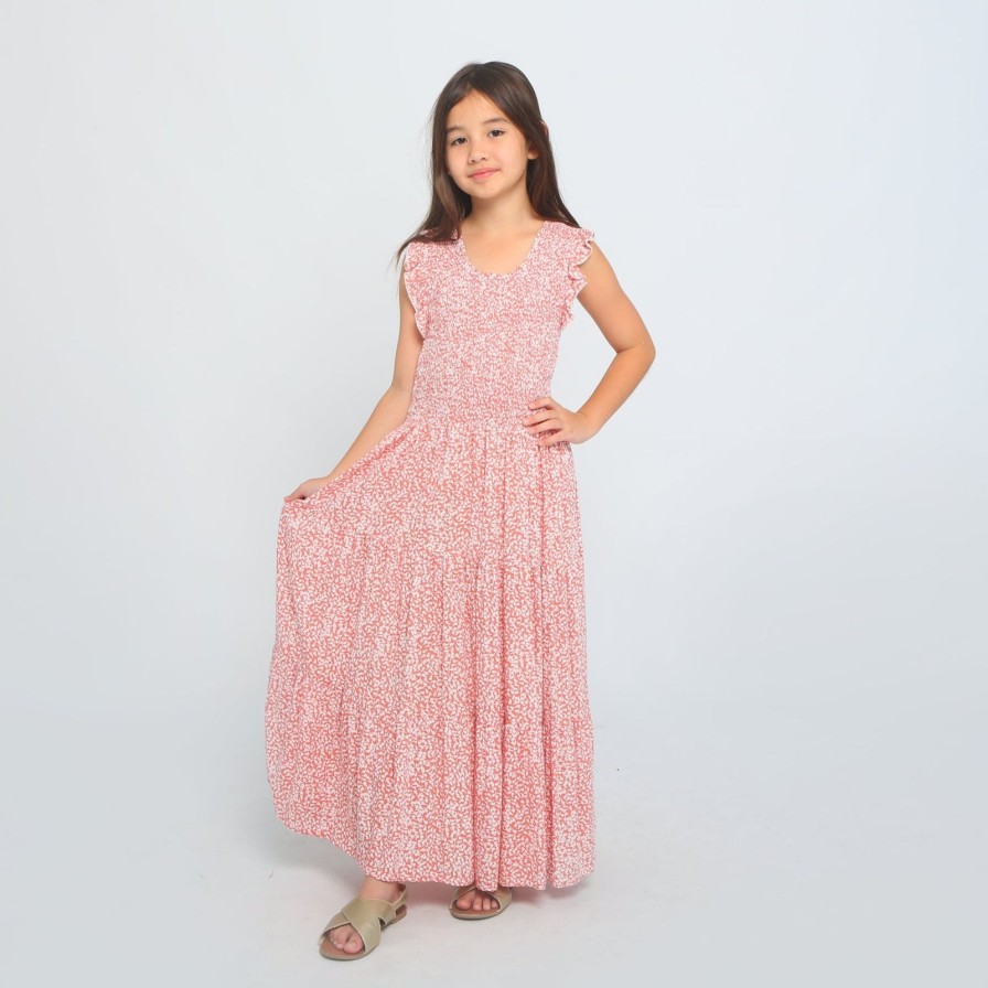 Tween Joyous and Free | Coral Luca Sleeveless Dress