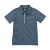 Child Tea | Cornflower Piped Polo