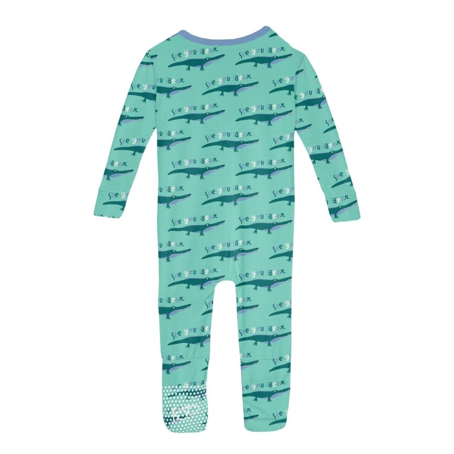 Baby Kickee Pants | Later Gator Zip Flip Footie