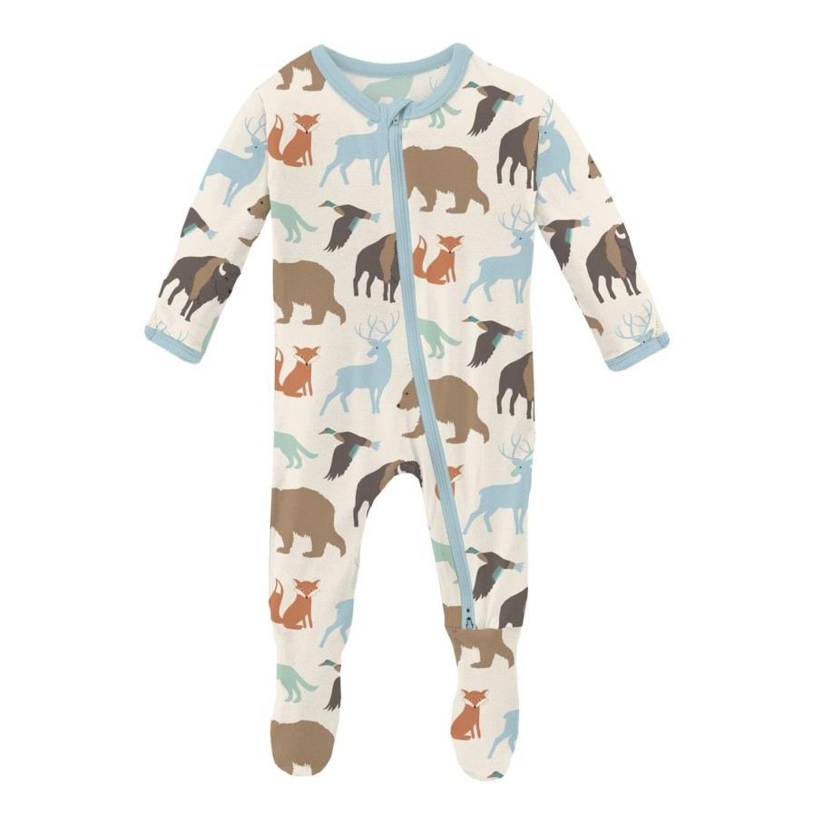 Baby Kickee Pants | National Wildlife Zip Footie