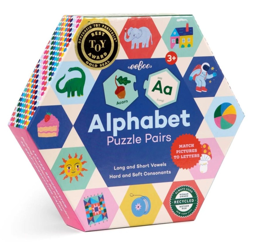 Lifestyle Eeboo | Alphabet Hexagon Puzzle Pairs