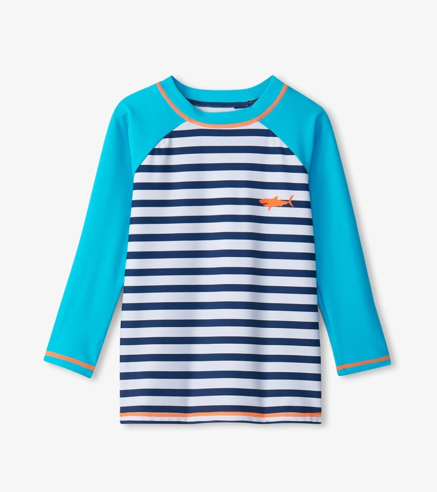 Child Hatley Kids | Sharks Stripe Rashguard