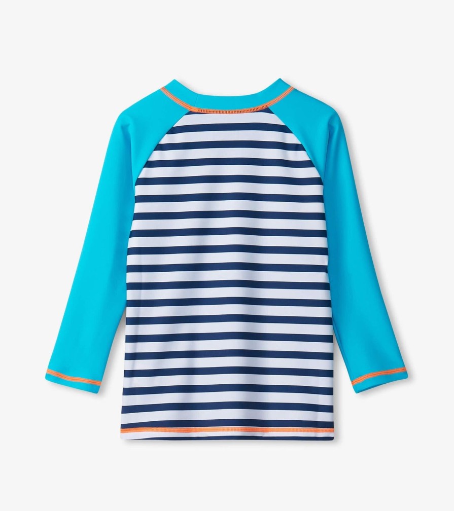 Child Hatley Kids | Sharks Stripe Rashguard