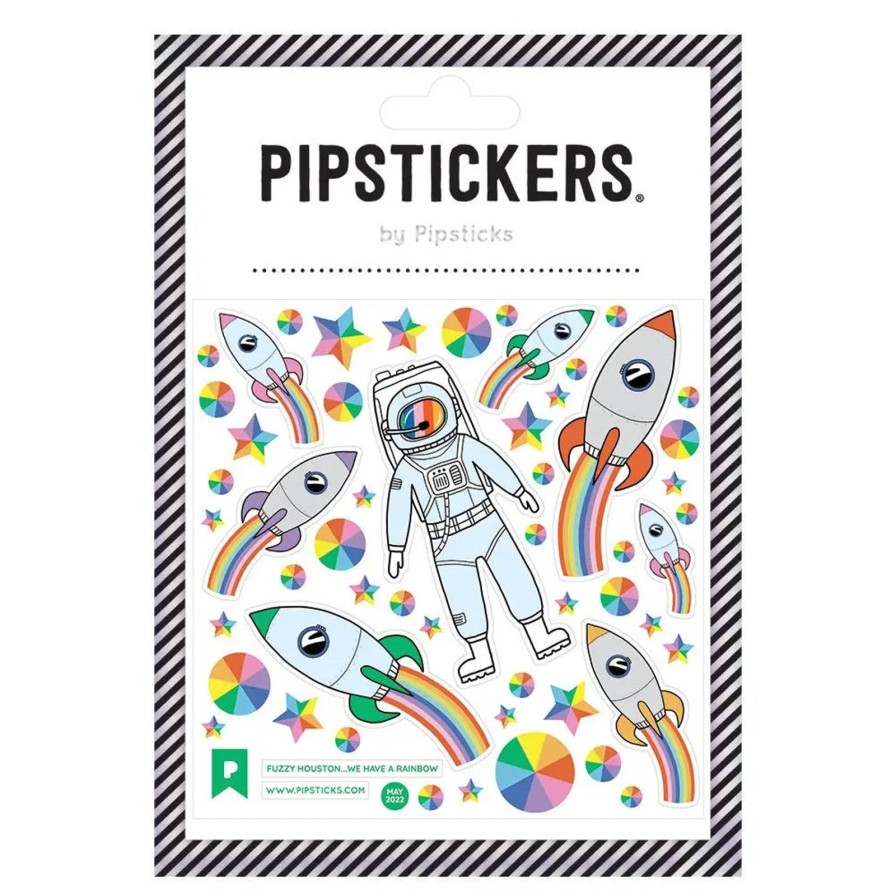 Lifestyle Pipsticks | Fuzzy Houston...We Have A Rainbow Sticker Sheet