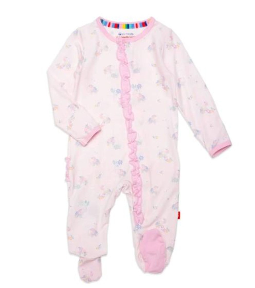 Baby Magnetic Me | Forget Me Not Ruffle Magnetic Footie