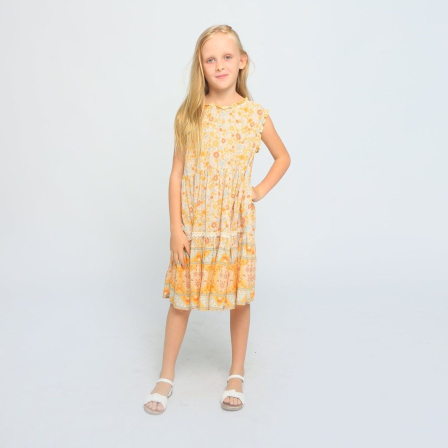 Tween Joyous and Free | Butter Border Dolly Dress