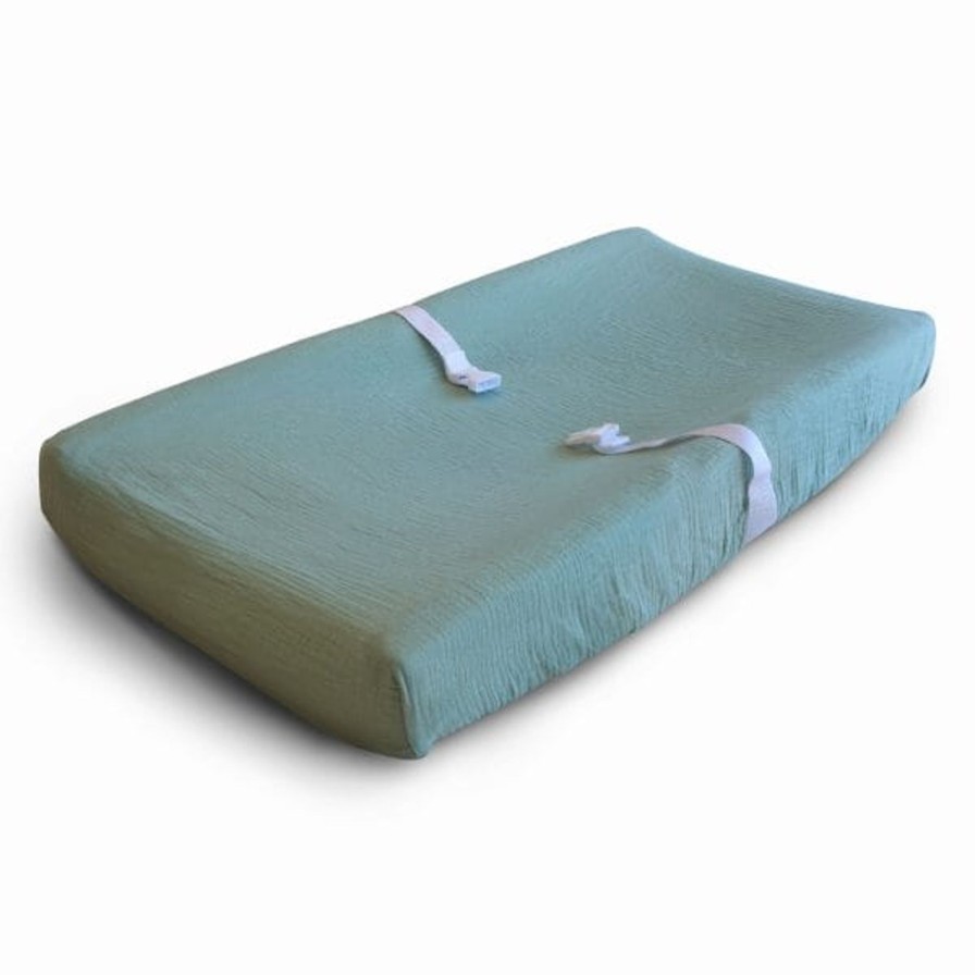 Baby Care Mushie | Roman Green Changing Pad Cover