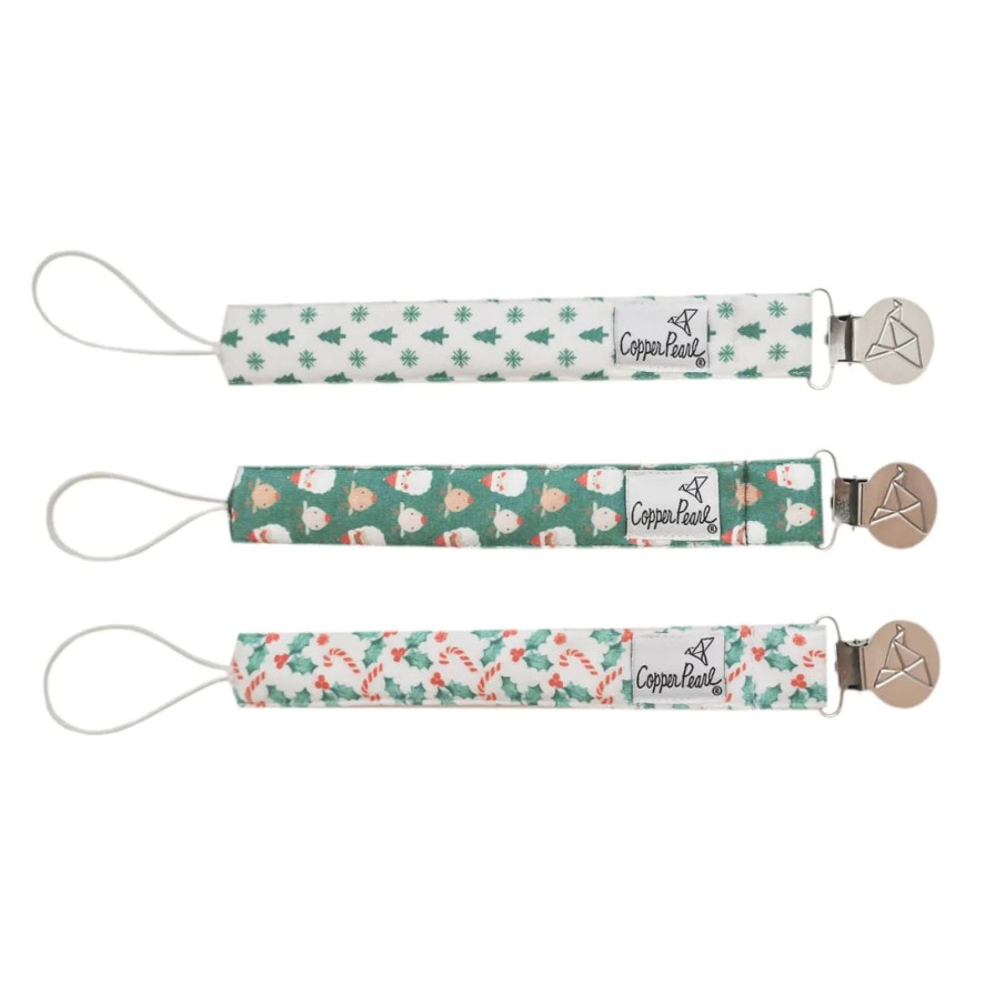 Baby Care Copper Pearl | Prancer Pacifier Clip Set