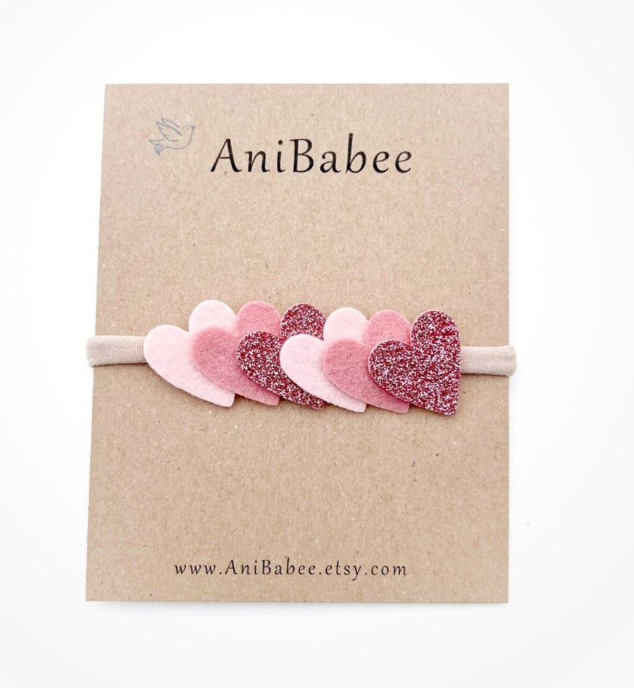 Accessories AniBabee | Pink Hearts Headband