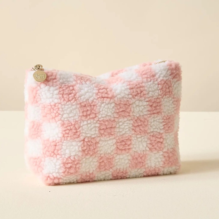 Baby Care The Darling Effect | Checkered Blush Sherpa Pouch