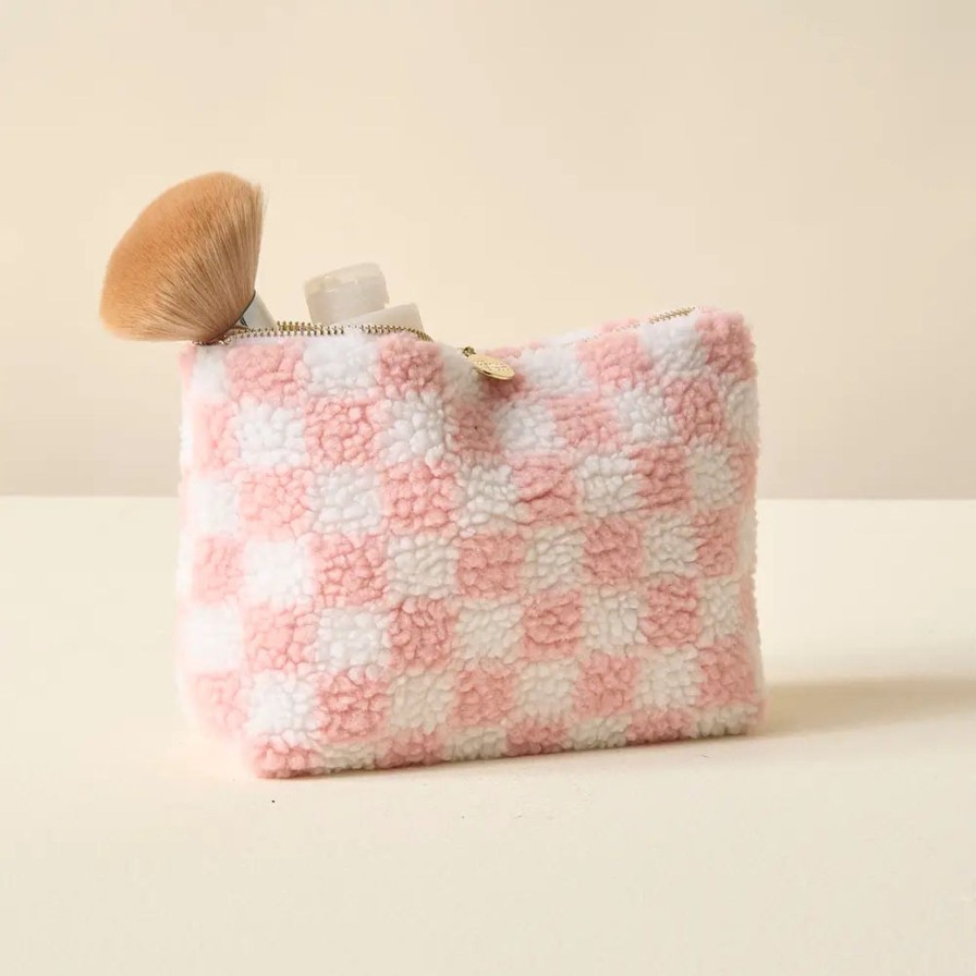 Baby Care The Darling Effect | Checkered Blush Sherpa Pouch