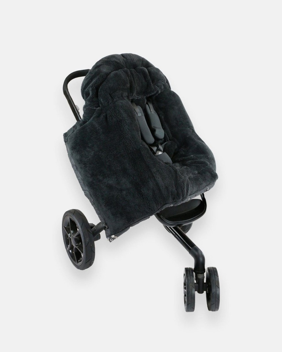 Baby Care 7AM | Black Plush Stroller Blanket