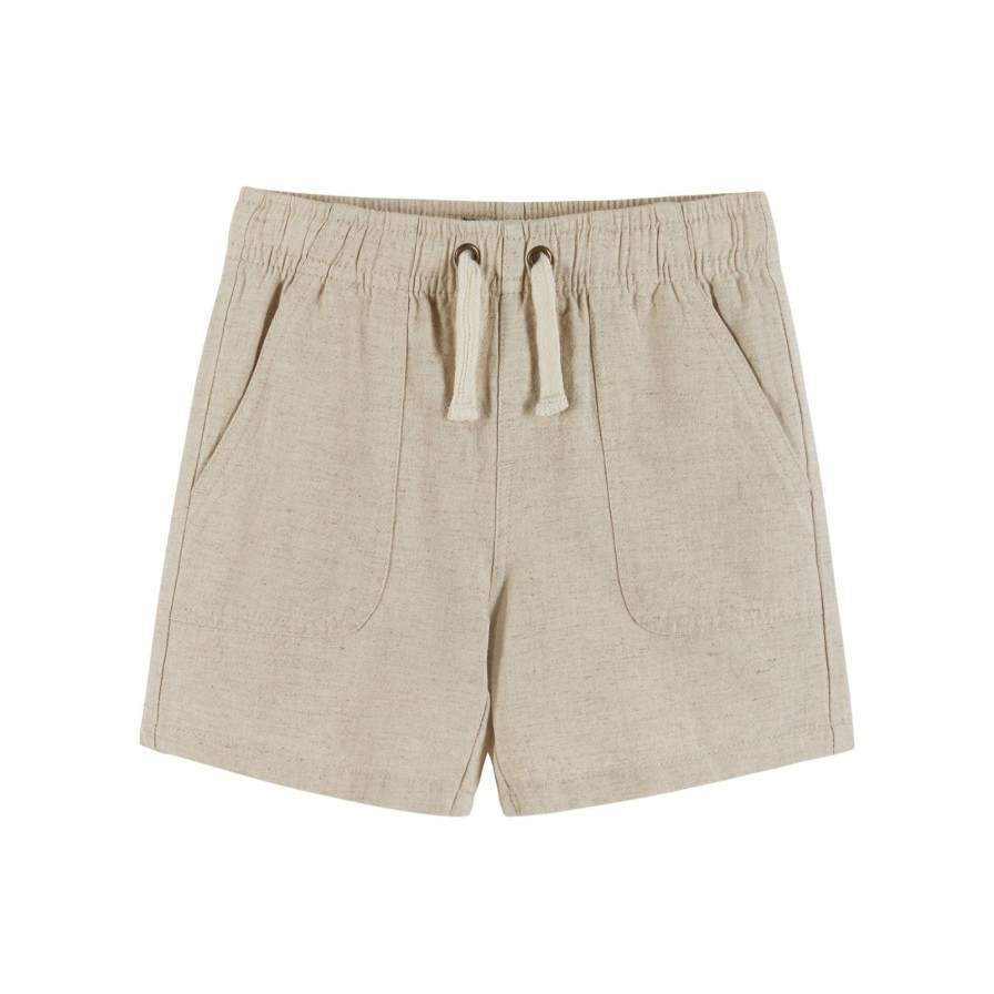 Child Andy & Evan | Beige Linen Blend Shorts