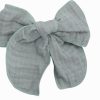 Accessories Bows Arts | Grey Blue Gauze Bow