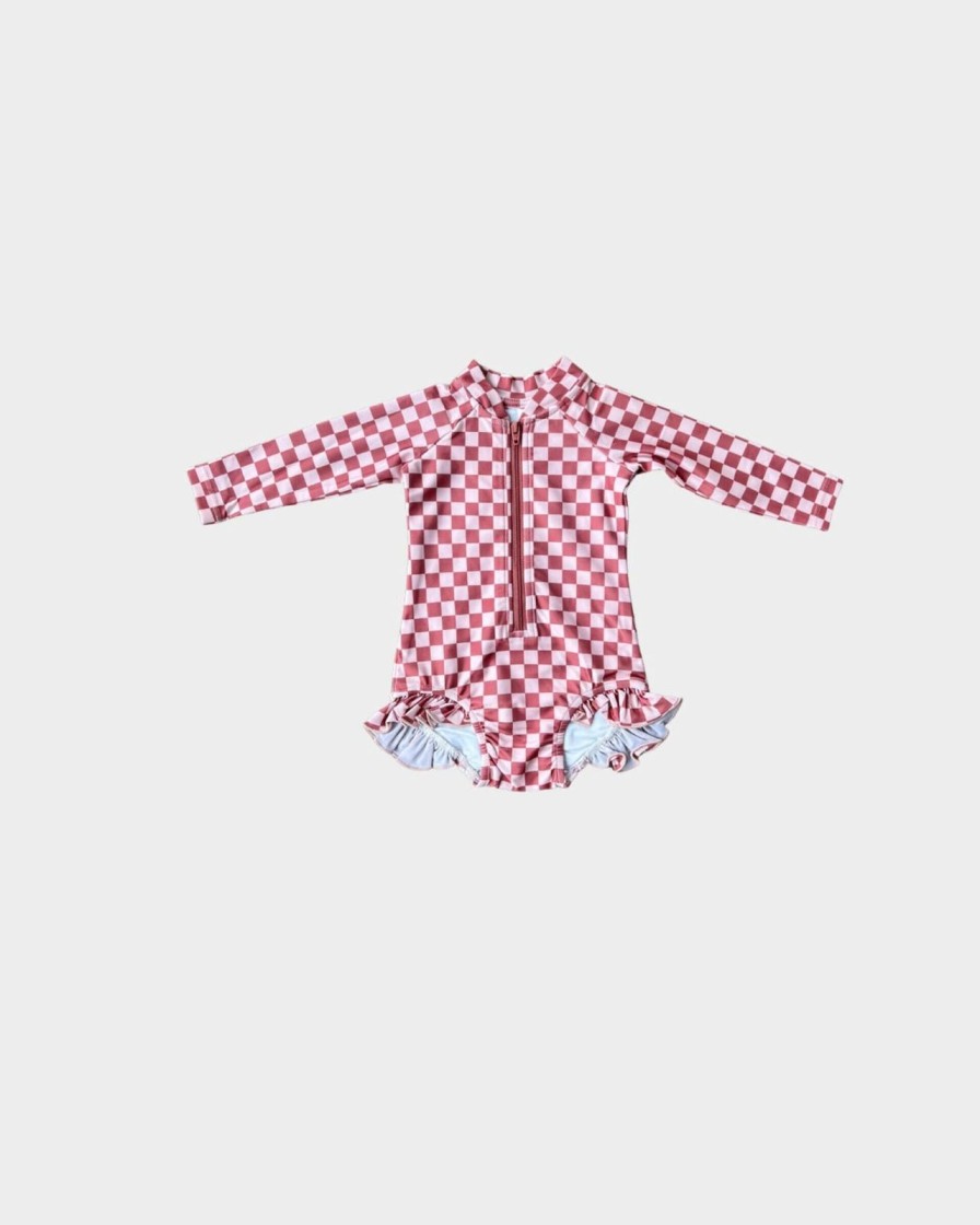 Baby Baby Sprouts | Strawberry Checkered Swimsuit