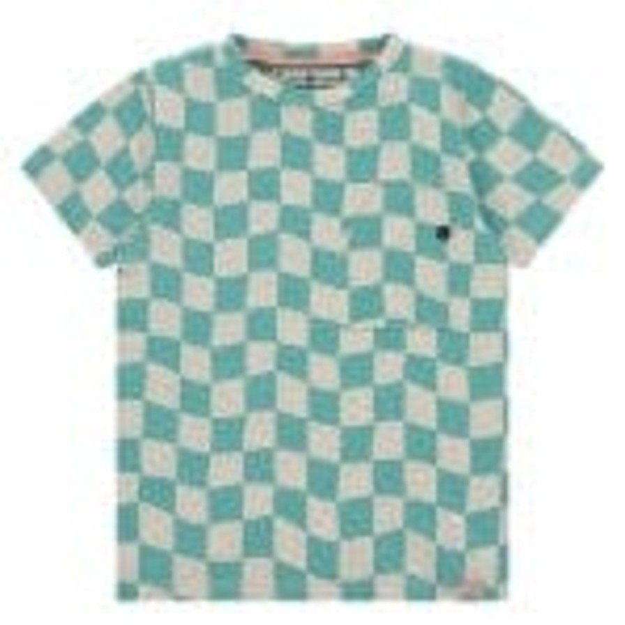 Child Stains and Stories | Turquoise Check Tee