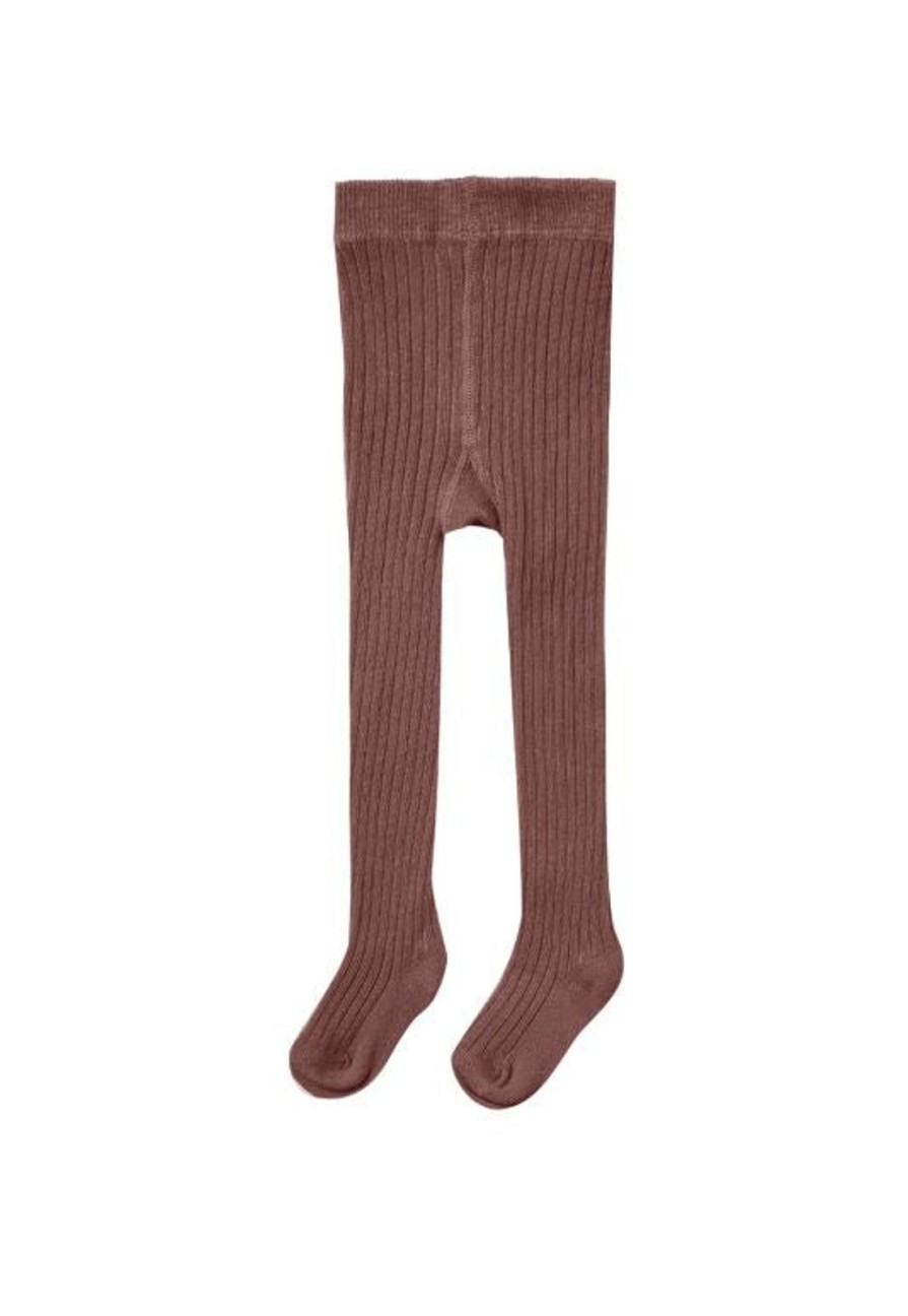 Accessories Quincy Mae | Plum Rib Tights