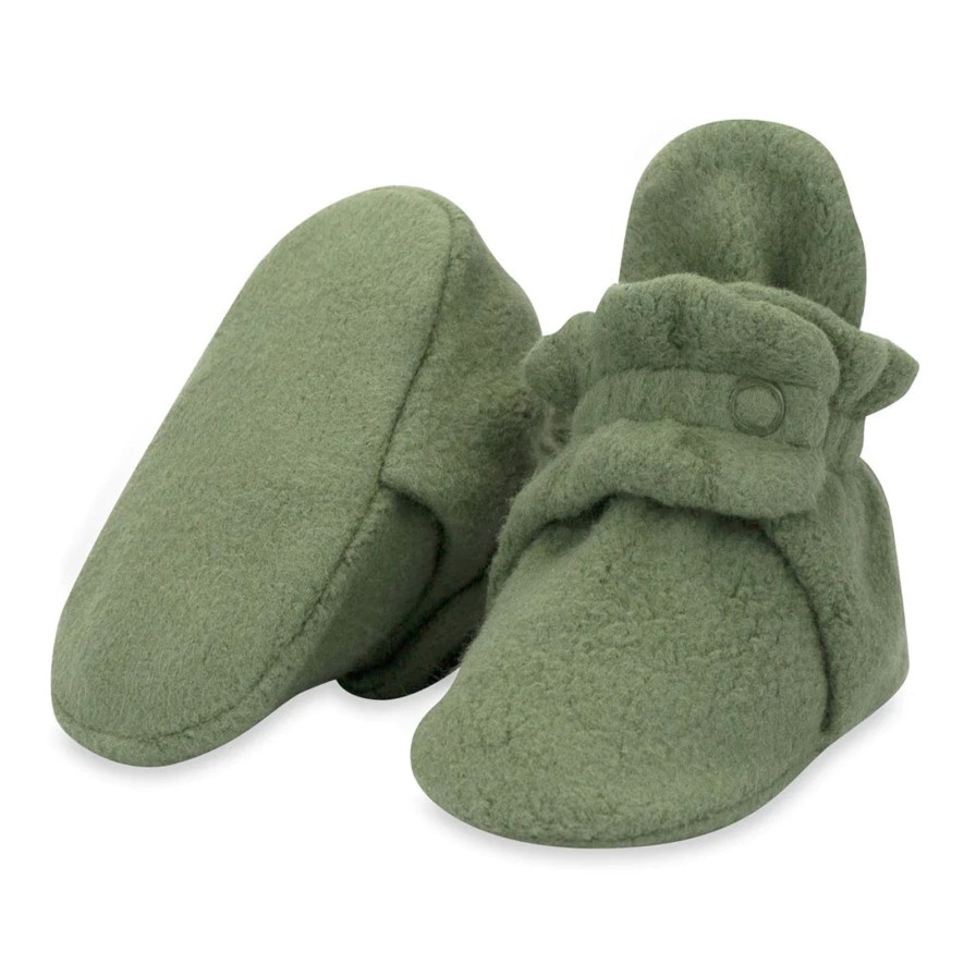 Accessories Zutano | Olive Fleece Bootie