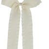 Accessories Bows Arts | Cream Ruffle Satin Long Tail Bow