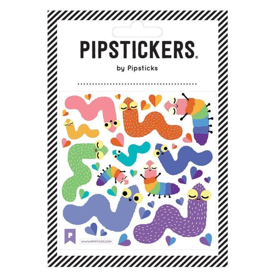 Lifestyle Pipsticks | Fuzzy Winsome Worms Stickers