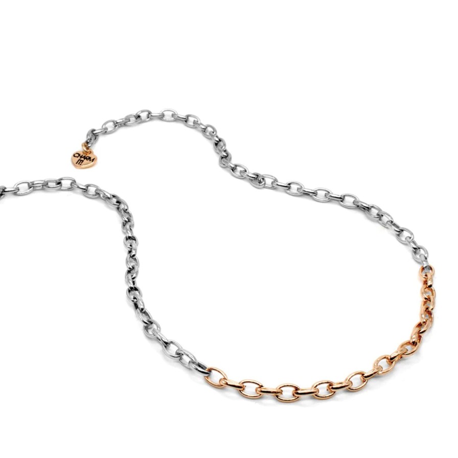 Accessories Charm It | Two-Tone Chain Necklace