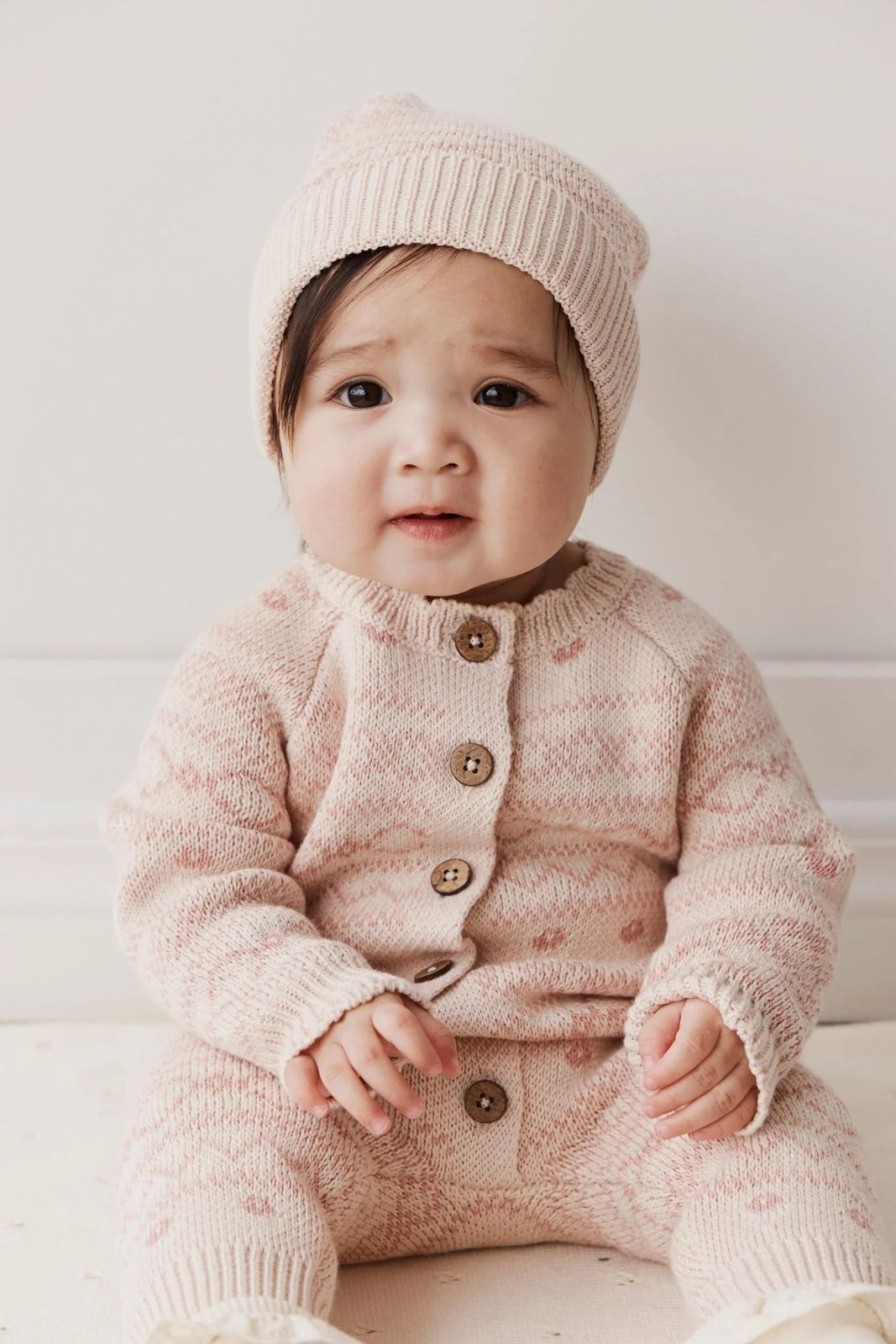 Baby Jamie Kay | Whisper Pink Fairisle Romper