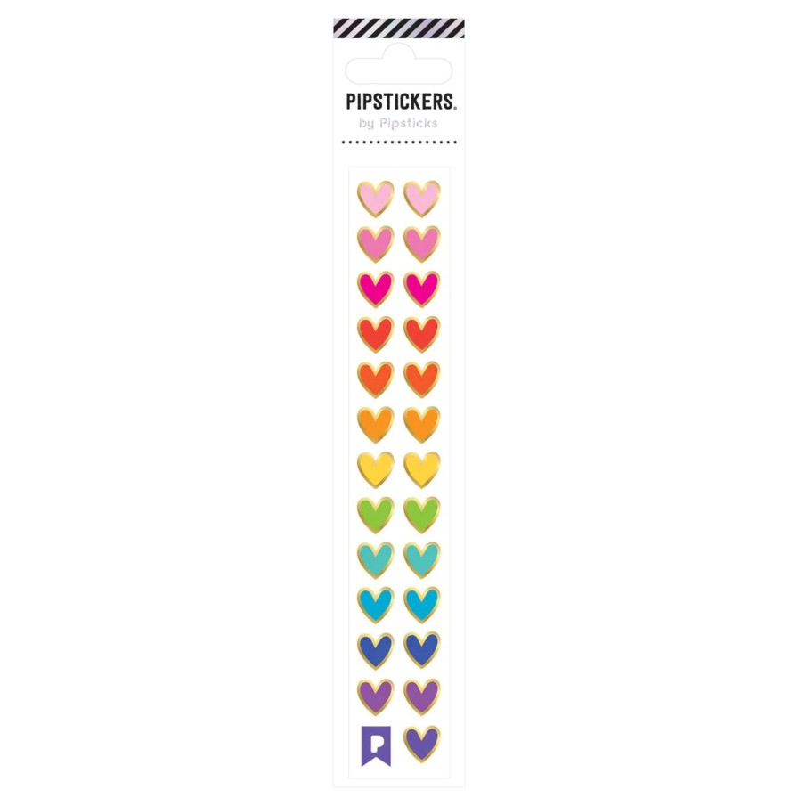 Lifestyle Pipsticks | Rainbow Hearts Minis Sticker Sheet