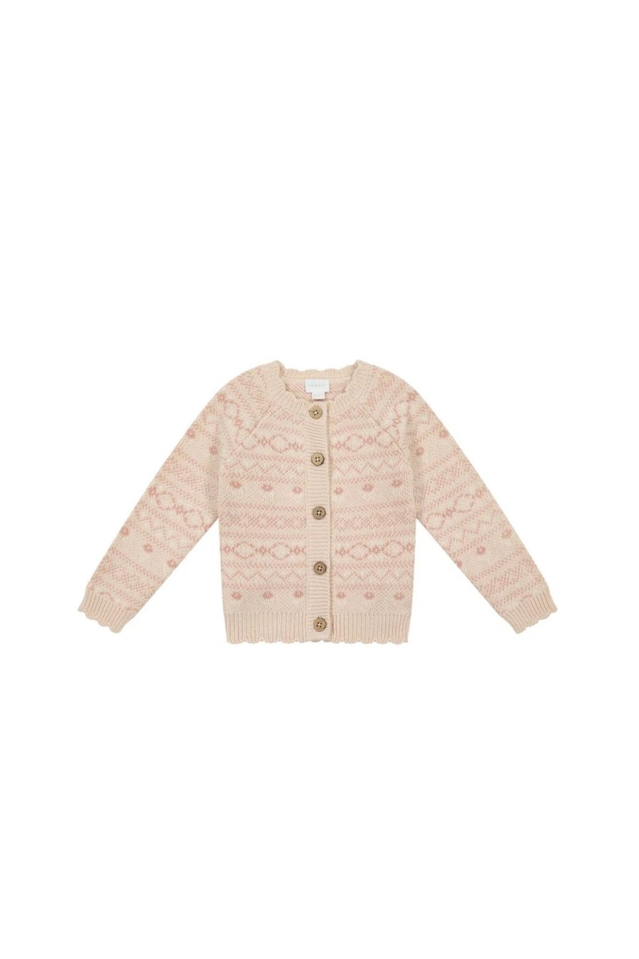 Child Jamie Kay | Millie Pink Fairisle Cardigan