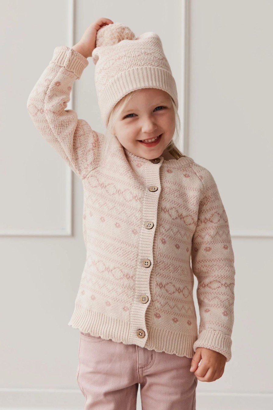 Child Jamie Kay | Millie Pink Fairisle Cardigan