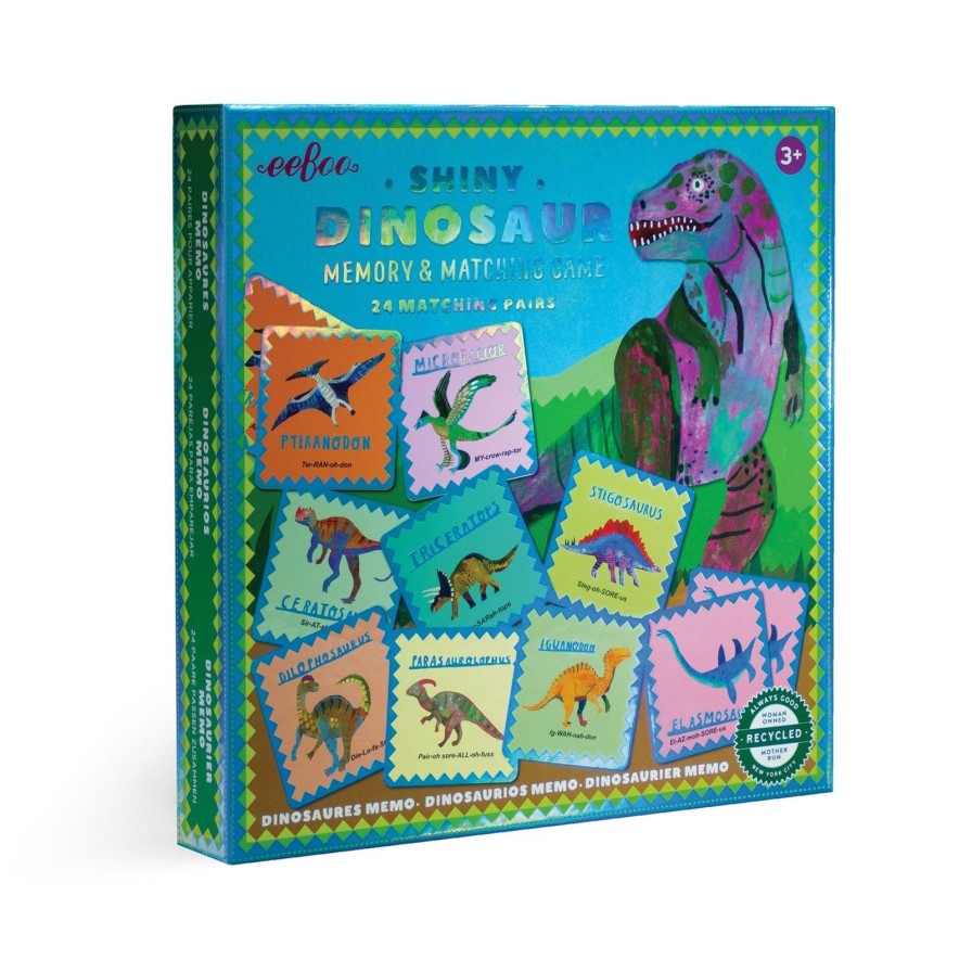 Lifestyle Eeboo | Shiny Dinosaur Memory And Matching Game