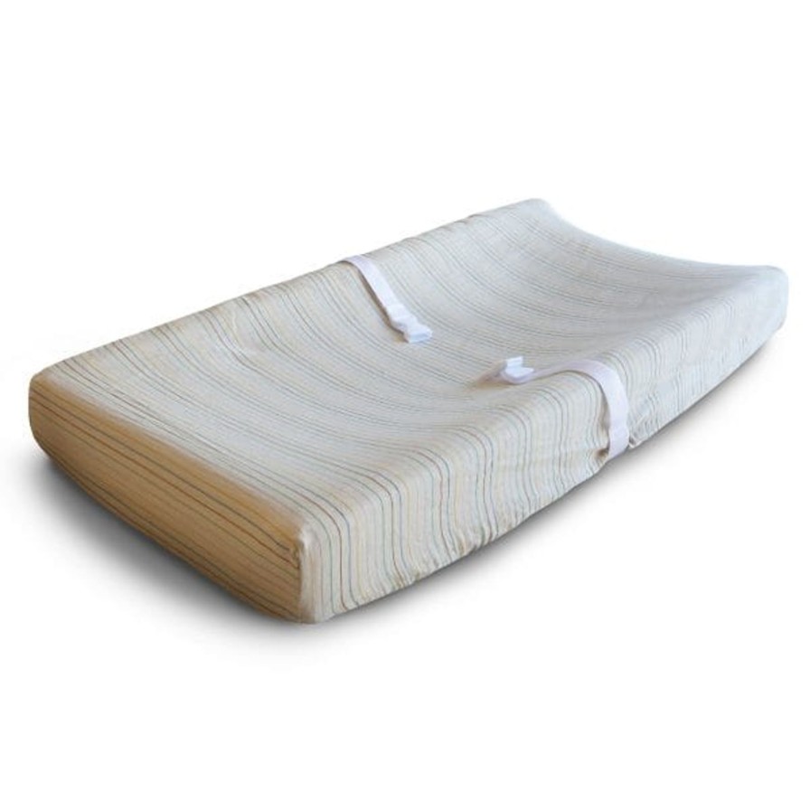 Baby Care Mushie | Retro Stripes Changing Pad Cover