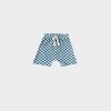 Child Baby Sprouts | Blue Green Checkered Harem Shorts