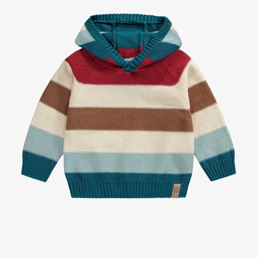 Baby Souris Mini | Stripe Knit Hooded Sweater