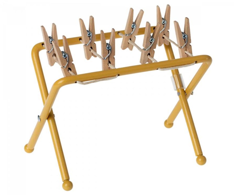 Lifestyle Maileg | Yellow Drying Rack With Pegs