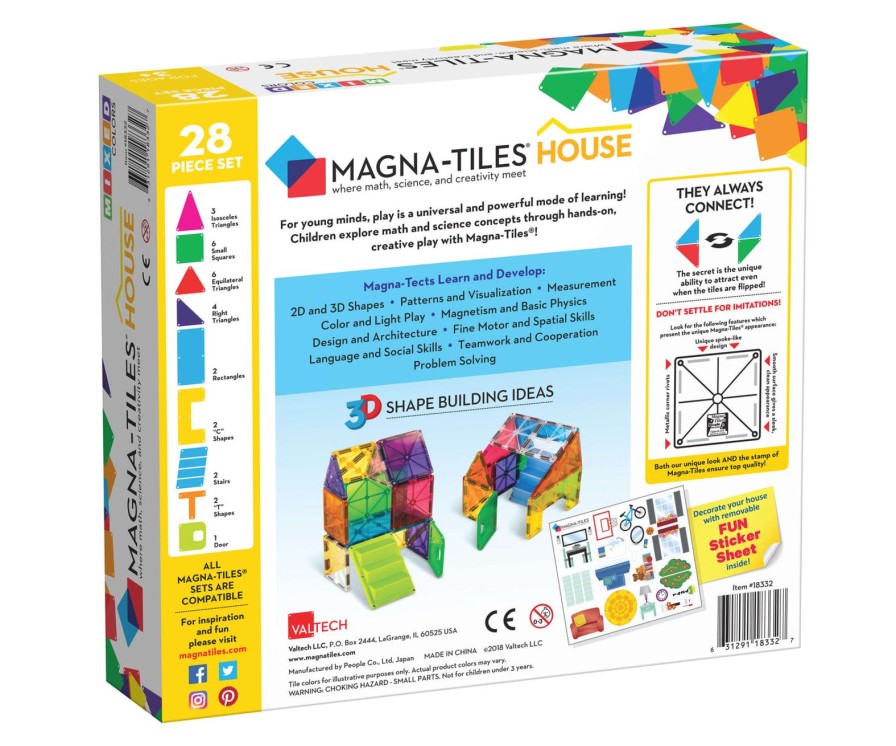 Lifestyle Magnatiles | Magna-Tiles® House 28-Piece Set