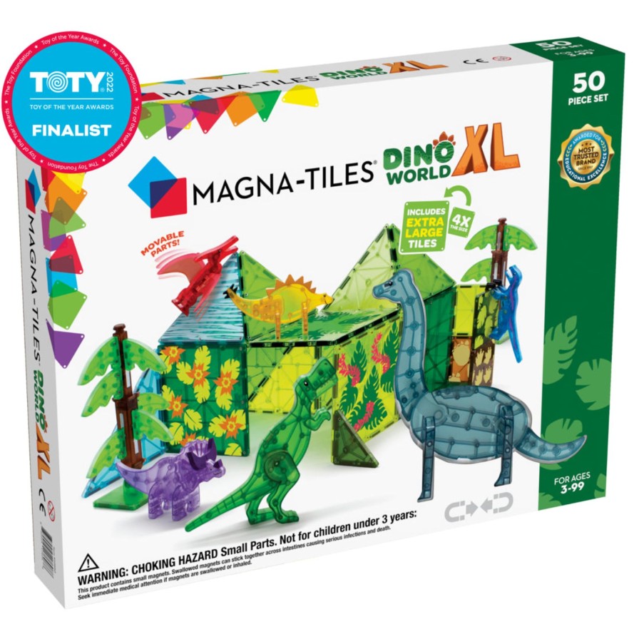 Lifestyle Magnatiles | Magna-Tiles Dino World Xl-50 Piece Set