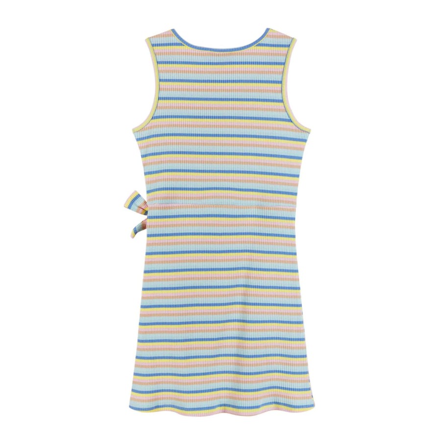 Tween Andy & Evan | Pastel Stripe Faux Wrap Dress