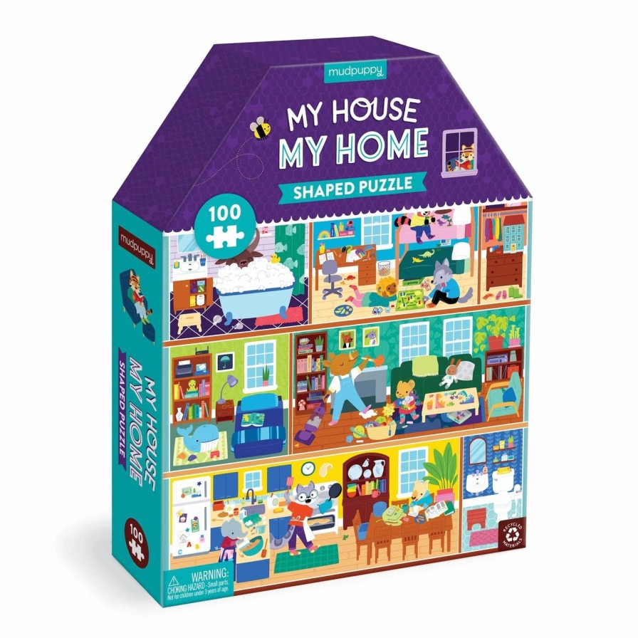 Lifestyle Mudpuppy | My House, My Home 100 Piece Puzzle